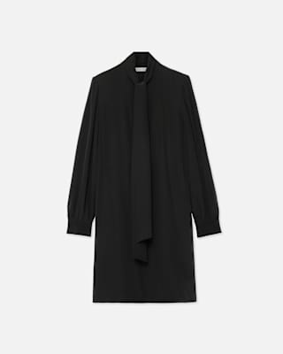 AllSaints Jamie Long-Sleeve Silk Midi Dress