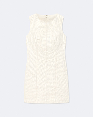 AllSaints Vee Perforated Leather Mini Dress