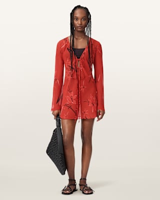 AllSaints Zalia Floral Mini Dress