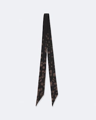 AllSaints Effusion Printed Skinny Silk Scarf