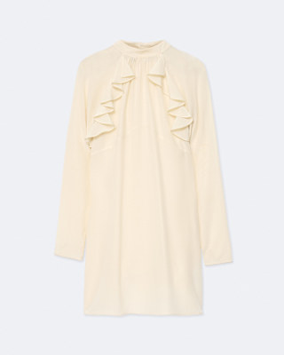 AllSaints Clarisse Polka-Dot Silk Mini Dress
