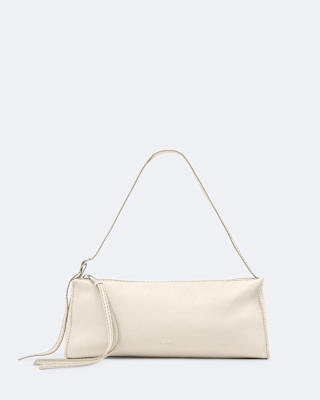 Siloh Pinked-Edge Leather Shoulder Bag