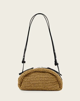 AllSaints Rosalie Arc Woven Crossbody Bag