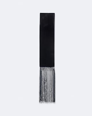 AllSaints Caspian Tasseled Velvet Scarf