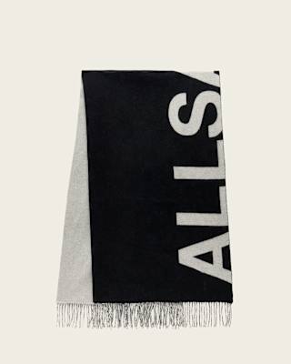 AllSaints Underground Reversible Wool Scarf