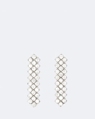 AllSaints Faceted Metal Bead Drop Earrings