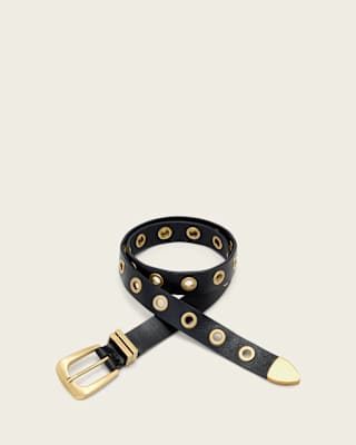 Julia Leather Eyelet Belt