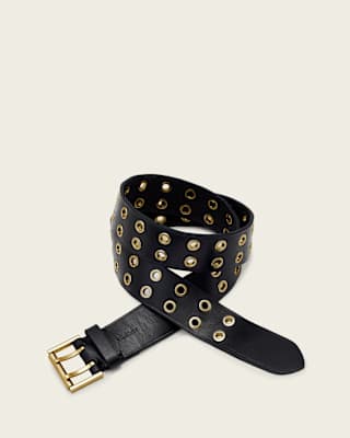 Nyla Double Eyelet Leather Belt