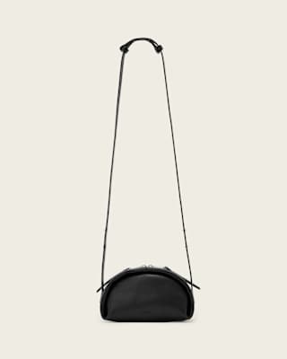 AllSaints Rosalie Arc Leather Crossbody Bag