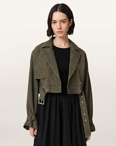 Ophelia Cropped Suede Jacket