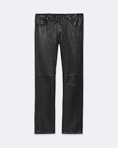 AllSaints Riella Leather Bootcut Pants