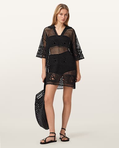 AllSaints Kyra Open Knit Mini Dress