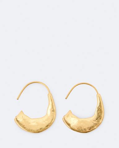 AllSaints Talon Small Flat Hammered Earrings