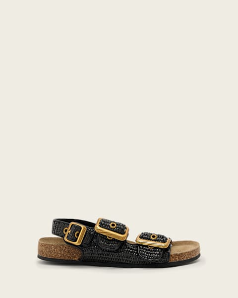 Staffa Raffia Buckle Sandals