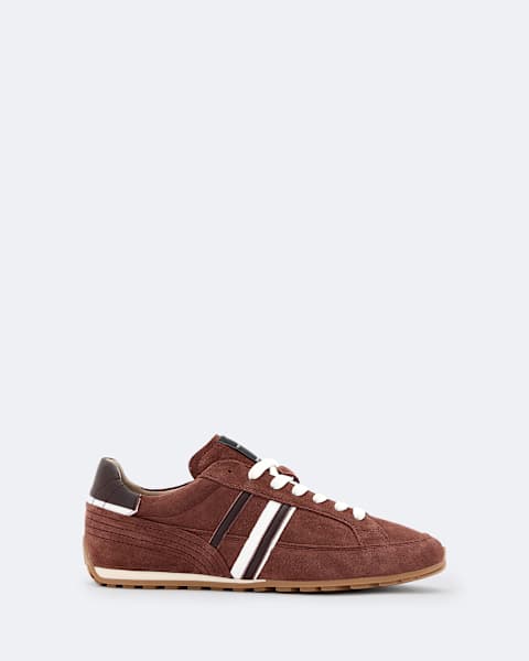 AllSaints Liam Leather And Suede Low-Top Sneakers