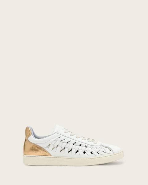 Velma Leather Woven Trainers