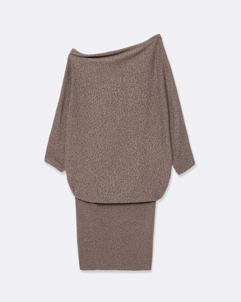 AllSaints Ellie Asymmetric Knitted Cotton Mini Dress