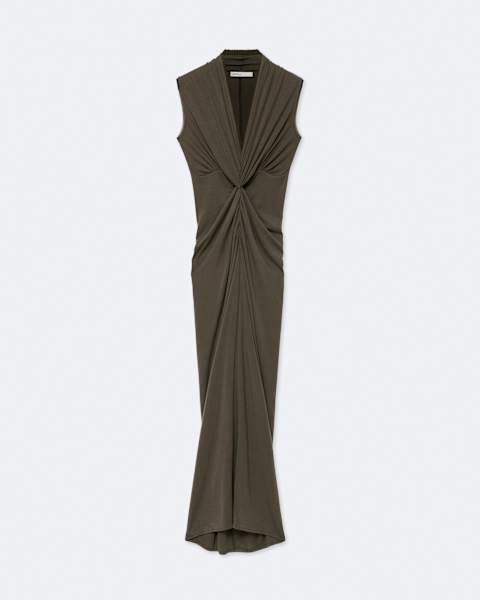AllSaints Dariya Draped Jersey Maxi Dress