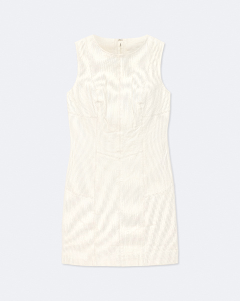 AllSaints Vee Perforated Leather Mini Dress