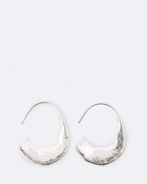 AllSaints Talon Small Flat Hammered Earrings