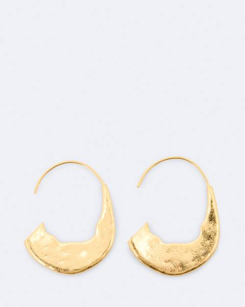 AllSaints Talon Large Flat Hammered Earrings