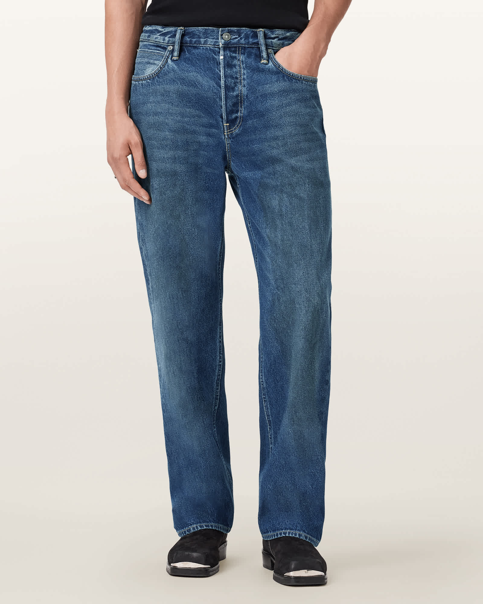 Allsaints Men's Blue Mullen Denim Jeans - Size  28/L32