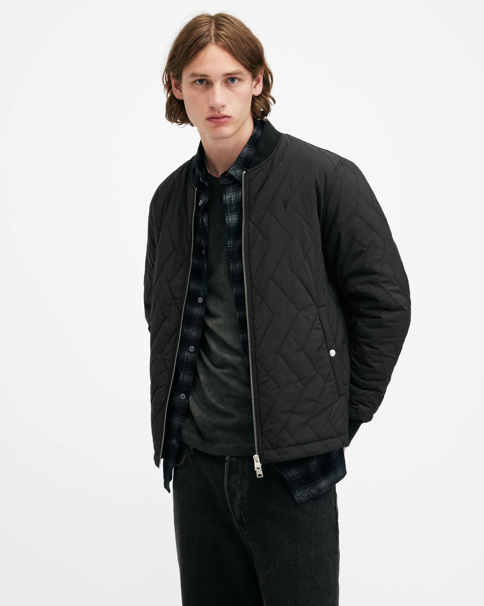 Allsaints Men's Light Tyk Quilted Regular Fit Jacket - Size  S