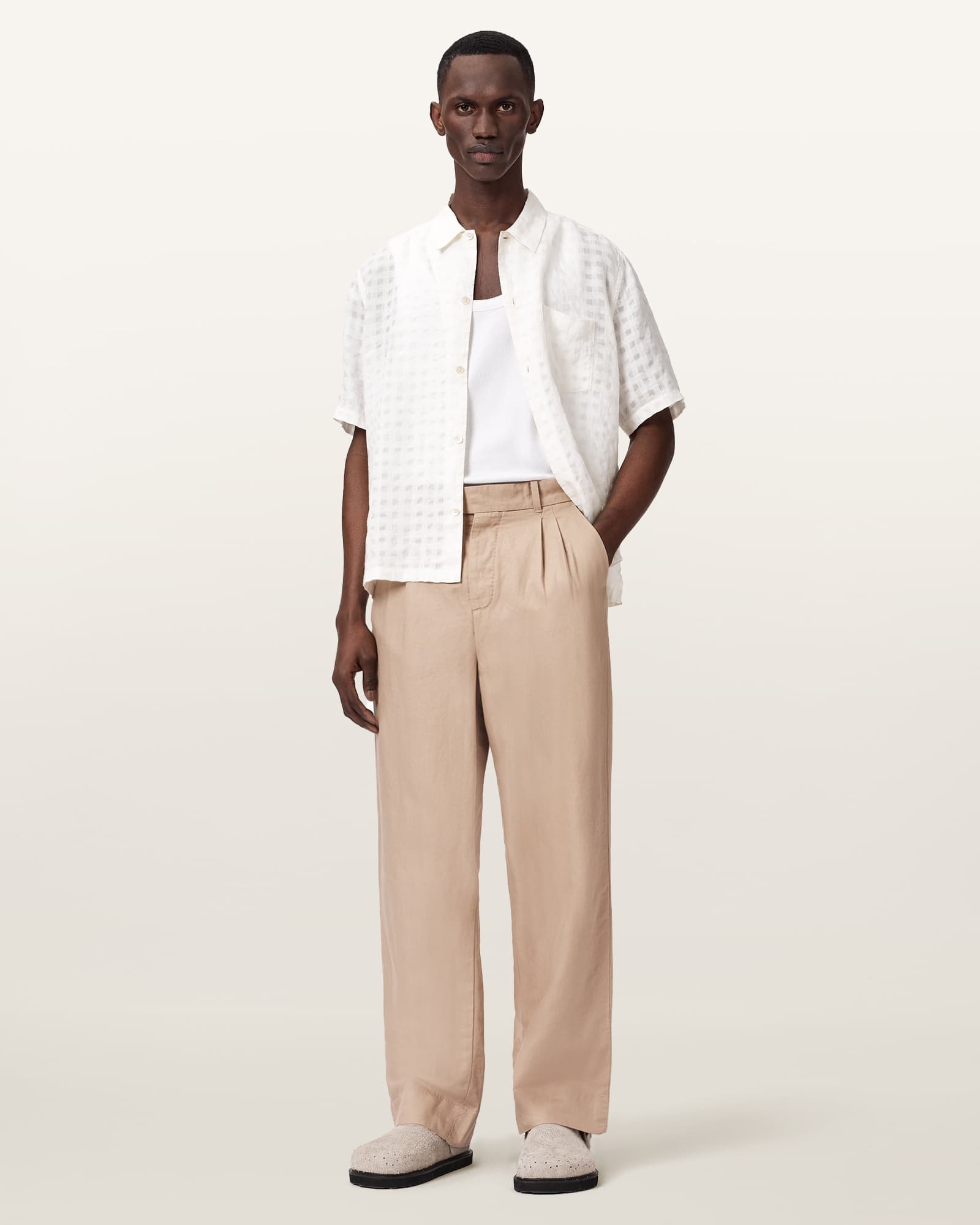 Allsaints Men's Roland Straight Leg Trousers - Size  28