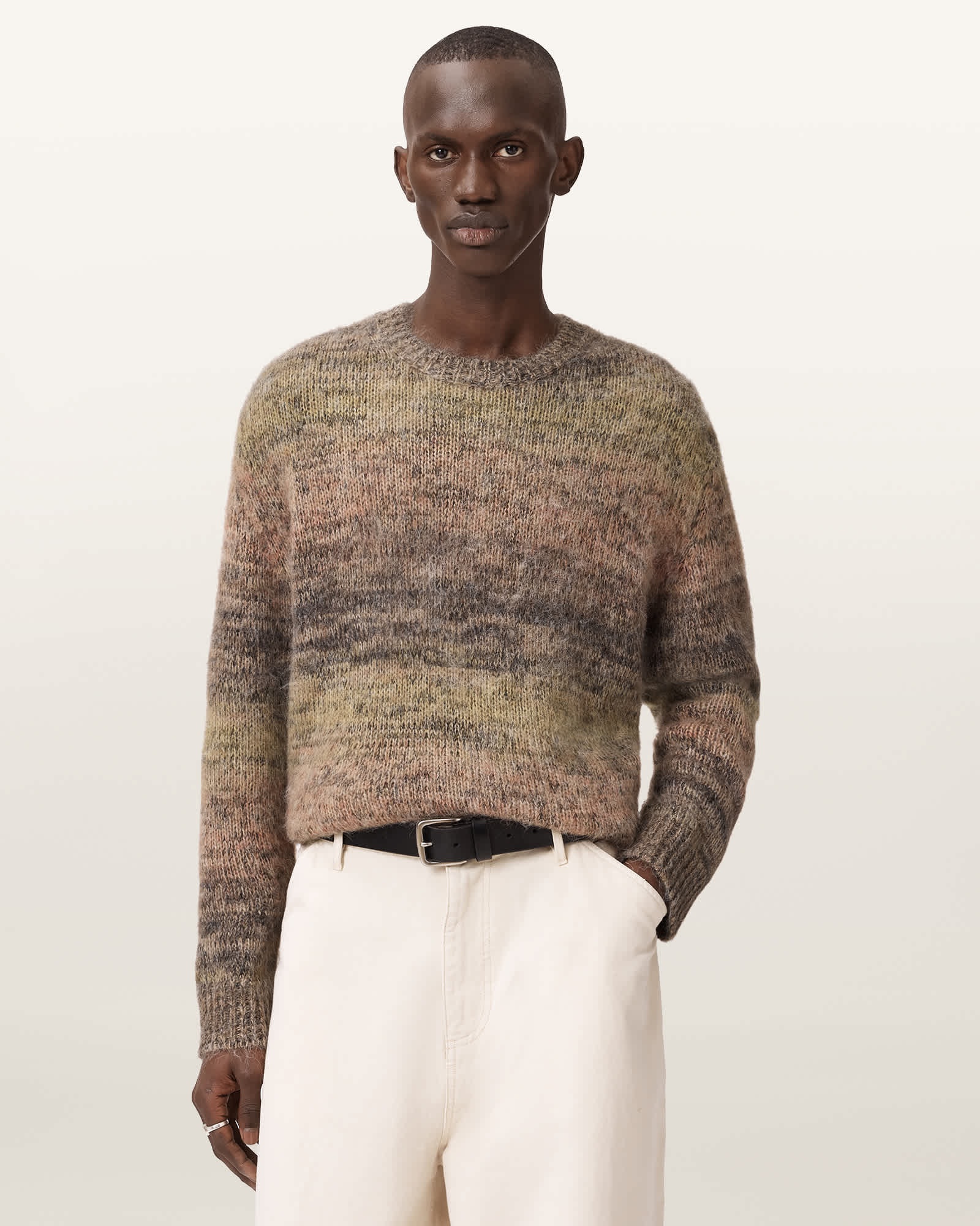 AllSaints Cotton Finch Oversized Jumper, Size: XL