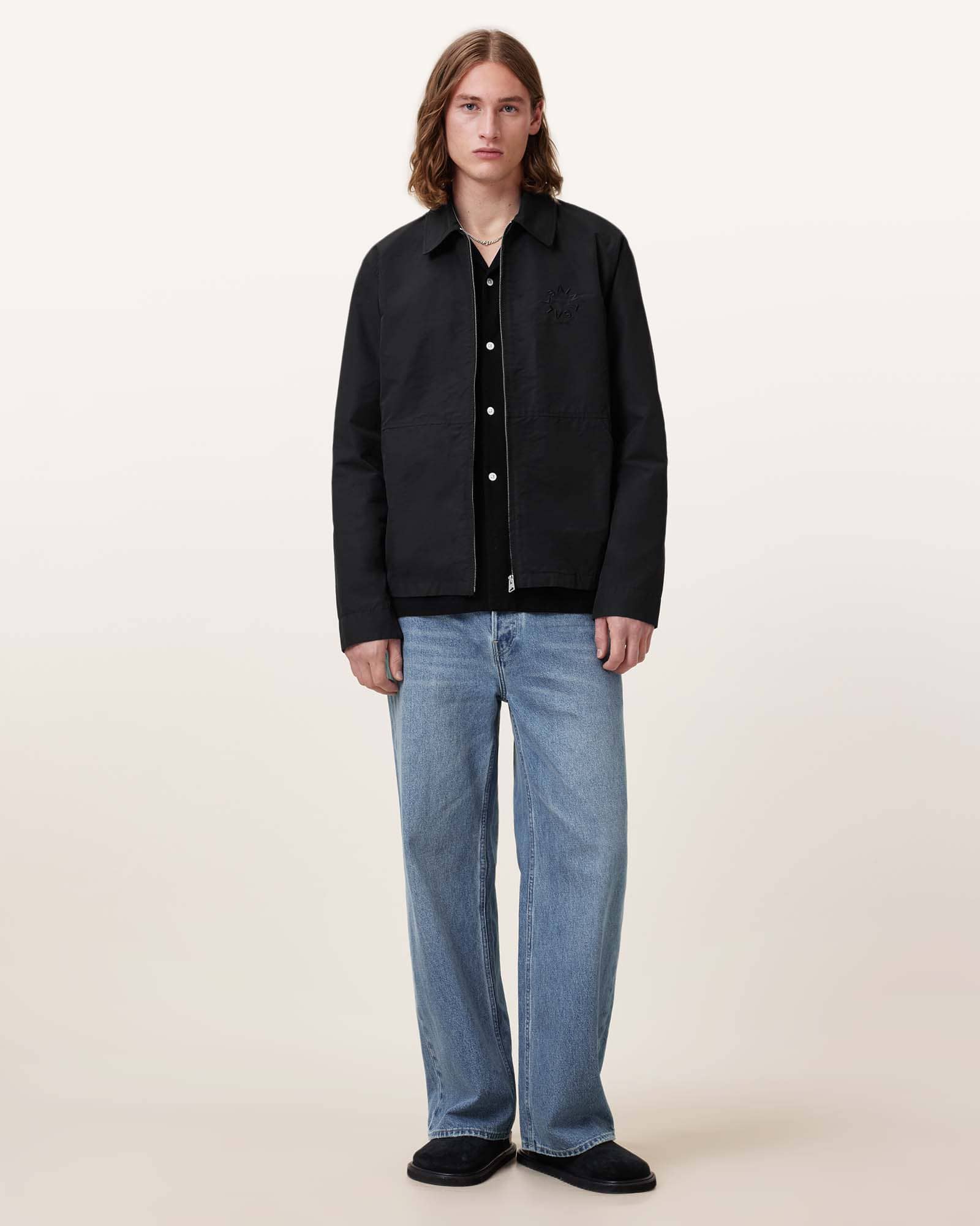 AllSaints Fenway Tierra Embroidered Jacket,, Black