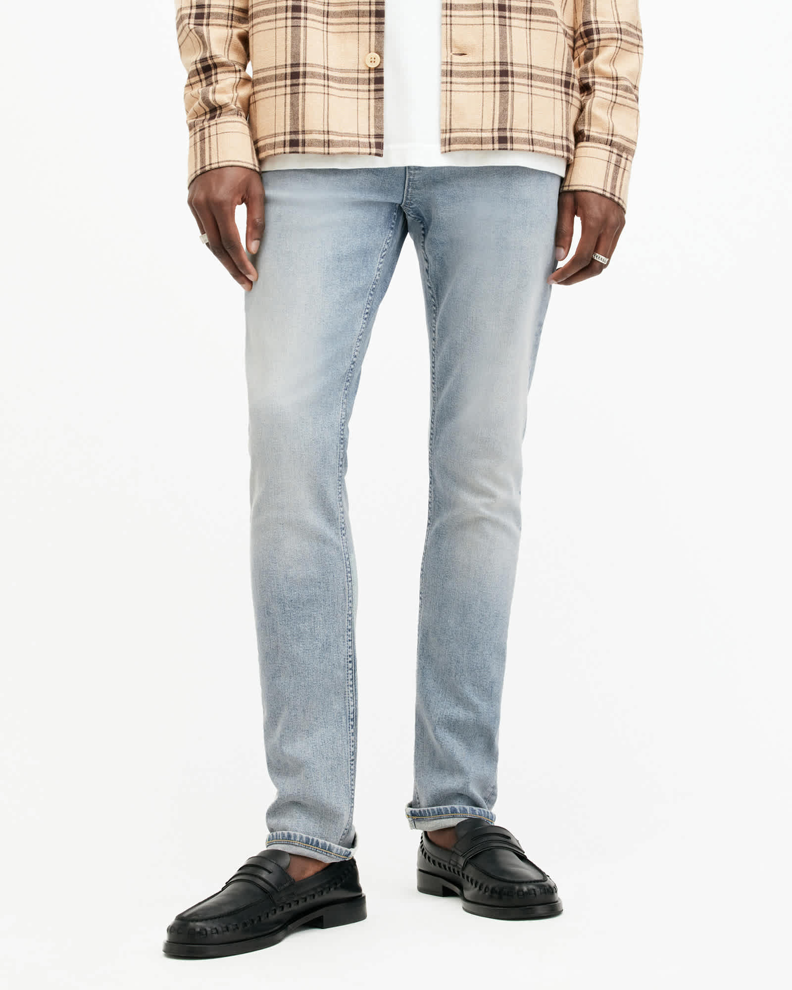 Allsaints Men's Cigarette Skinny Fit Denim Jeans - Size  38/L30