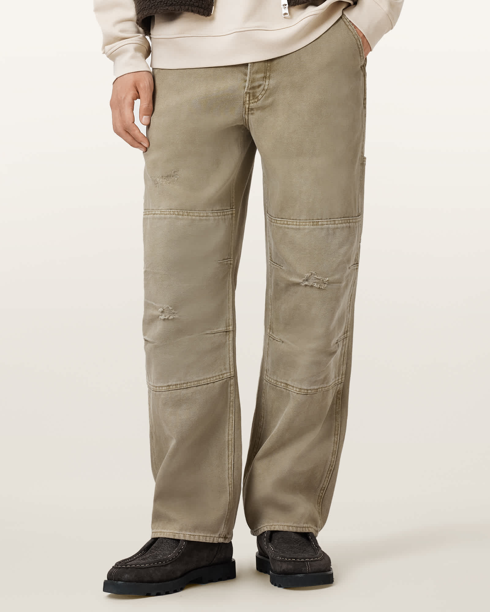 Allsaints Men's Mullen Carpenter Wide Fit Denim Jeans - Size  34/L30