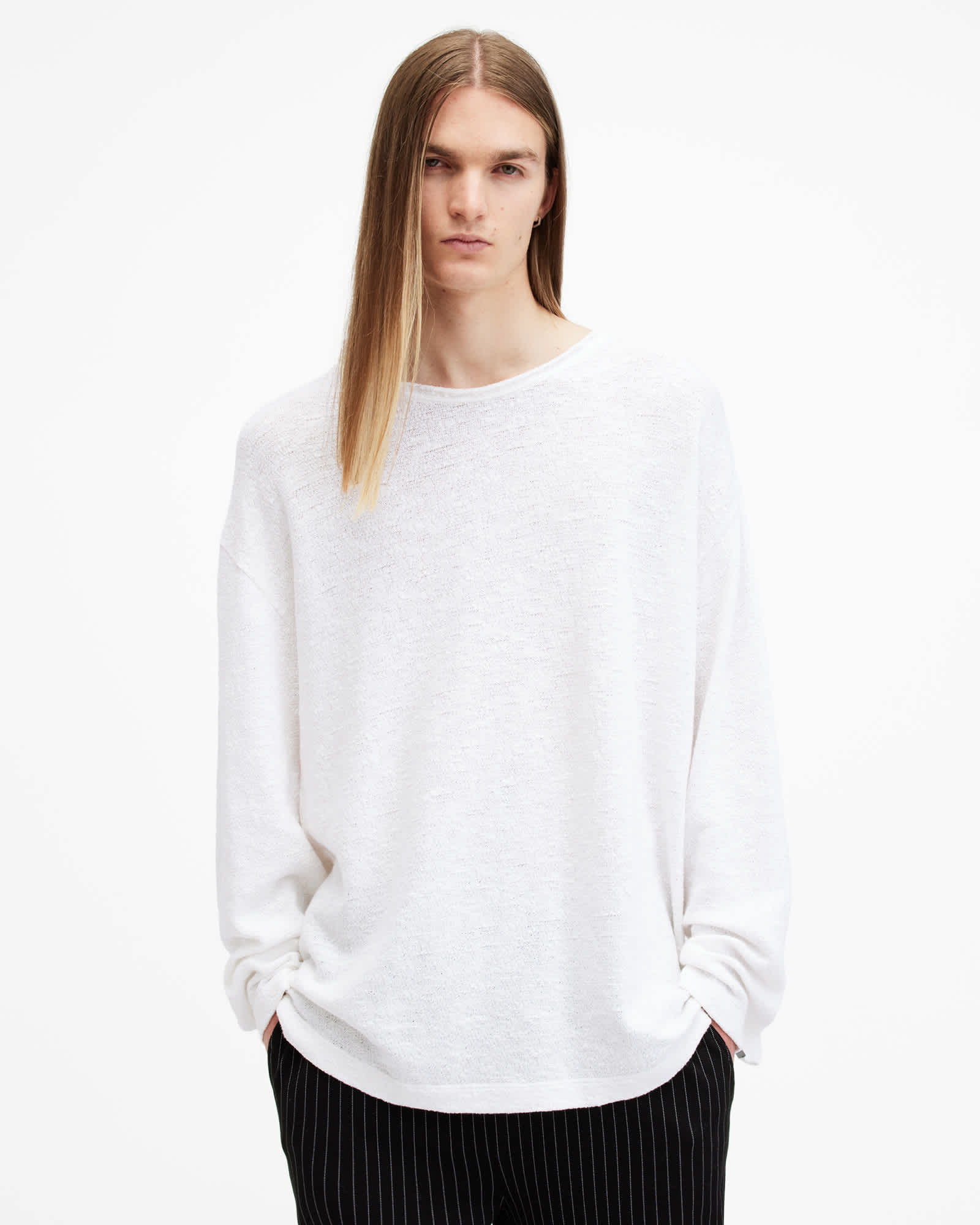 AllSaints Men's Sears Long Sleeve Oversized T-Shirt