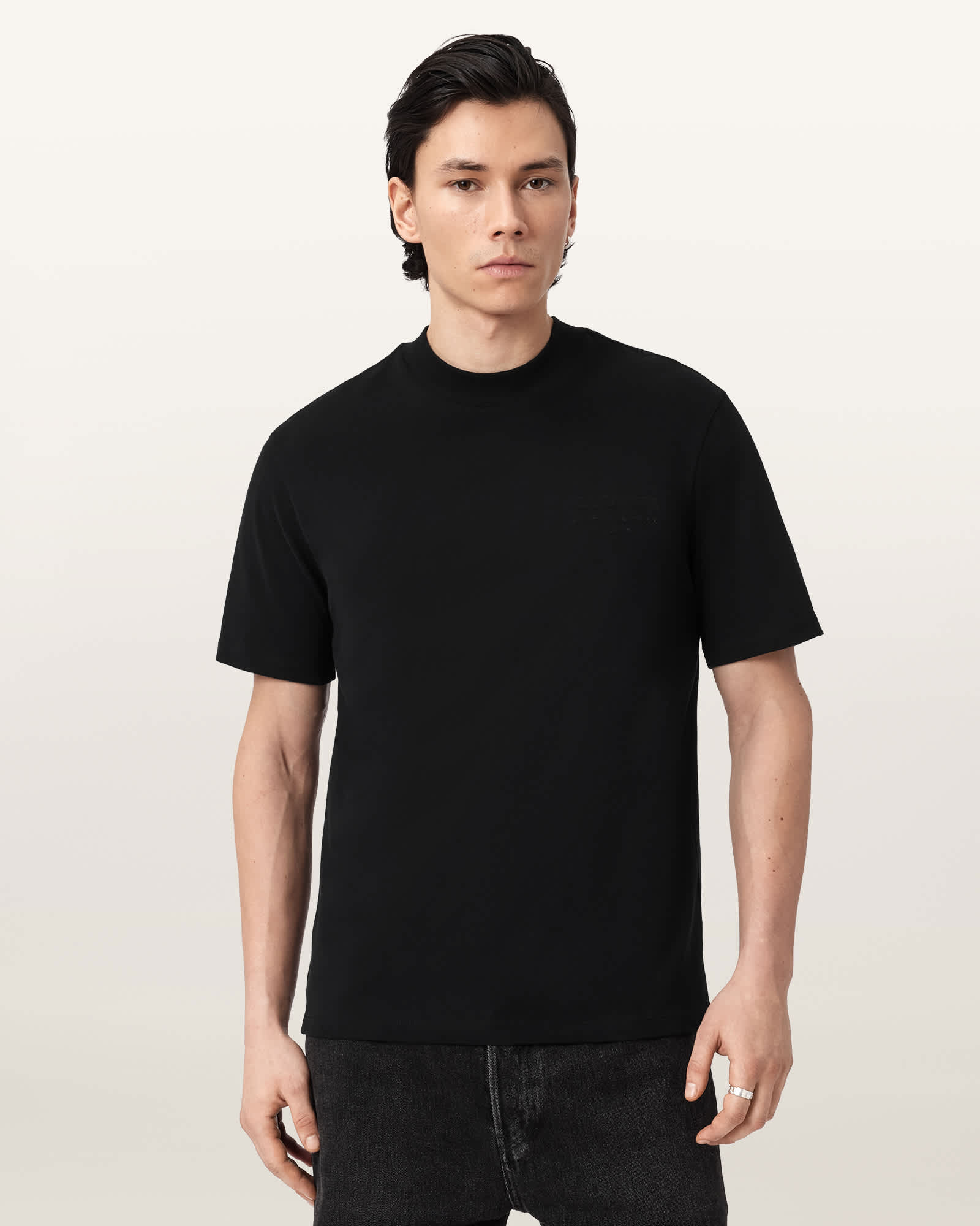 AllSaints Xavier Cotton T-Shirt,, Jet Black