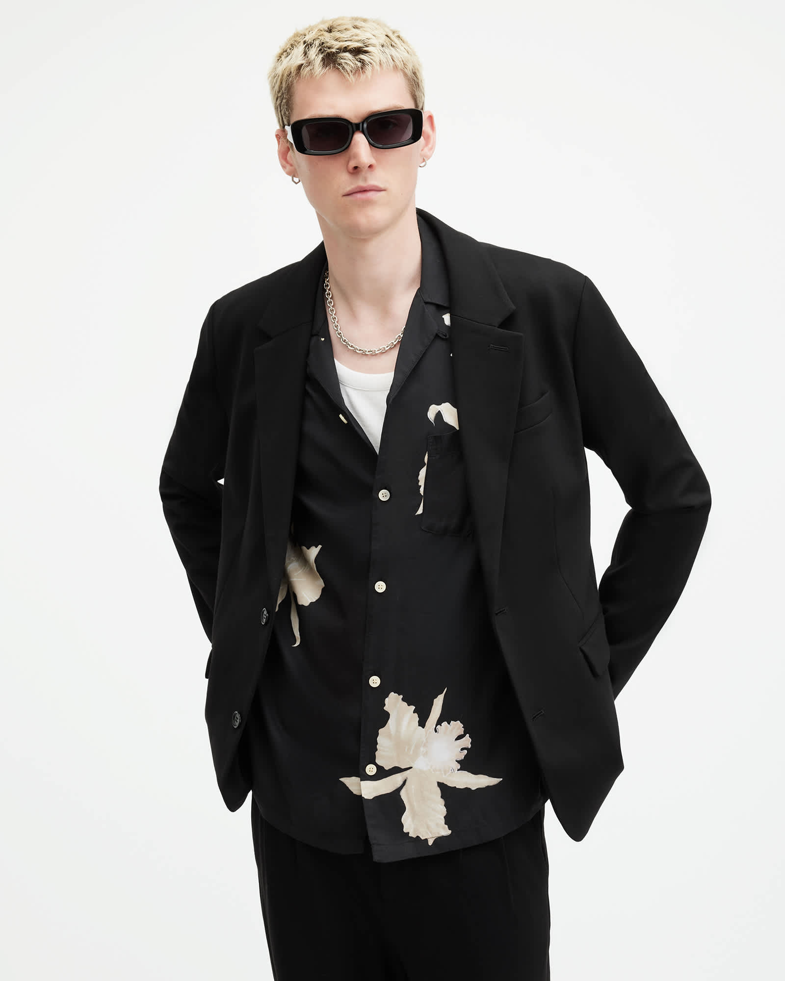 Allsaints Men's Helm Slim Fit Lightweight Blazer - Size  44