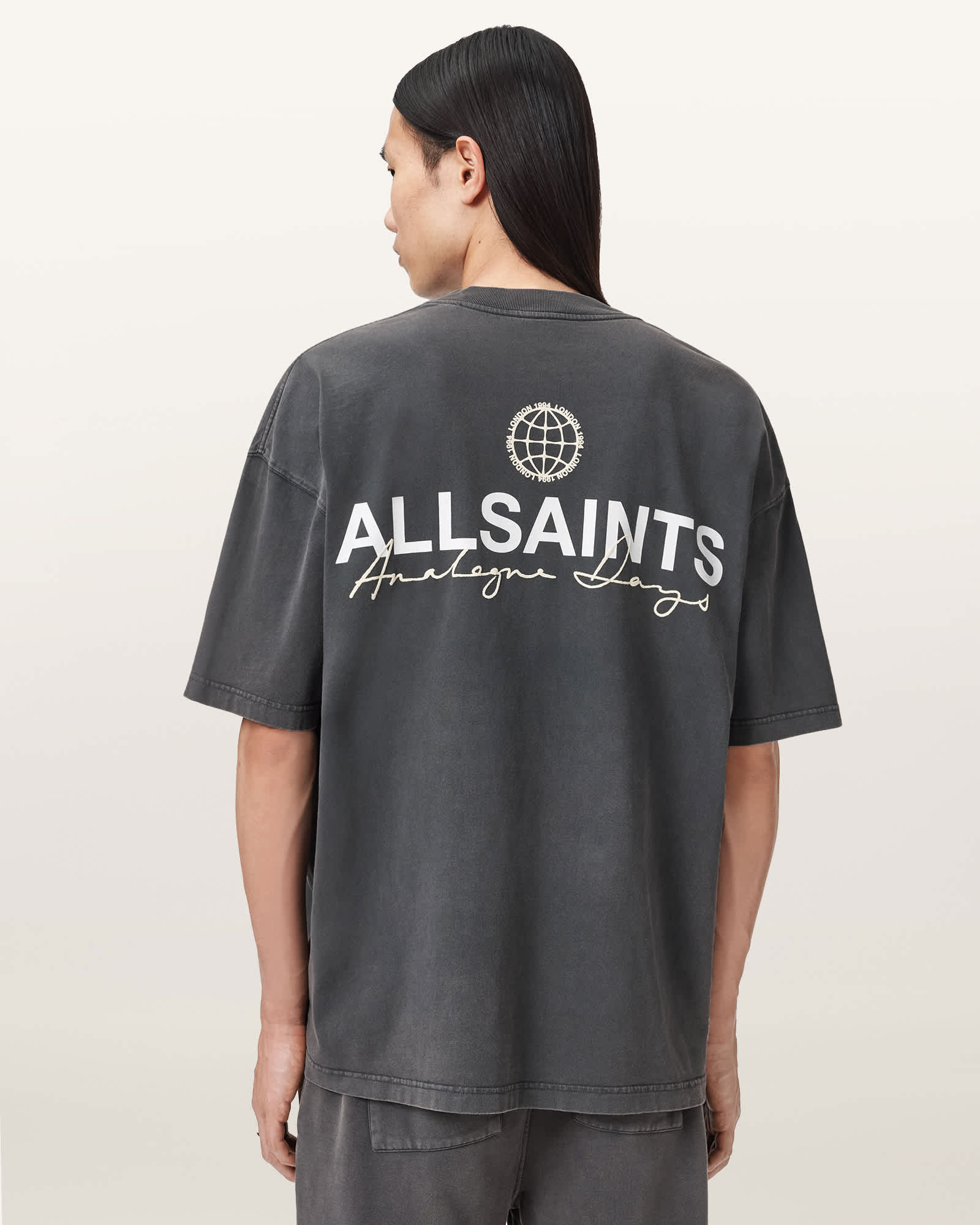 AllSaints Cotton Emblem Short Sleeve Cotton T-Shirt, Size: XXL