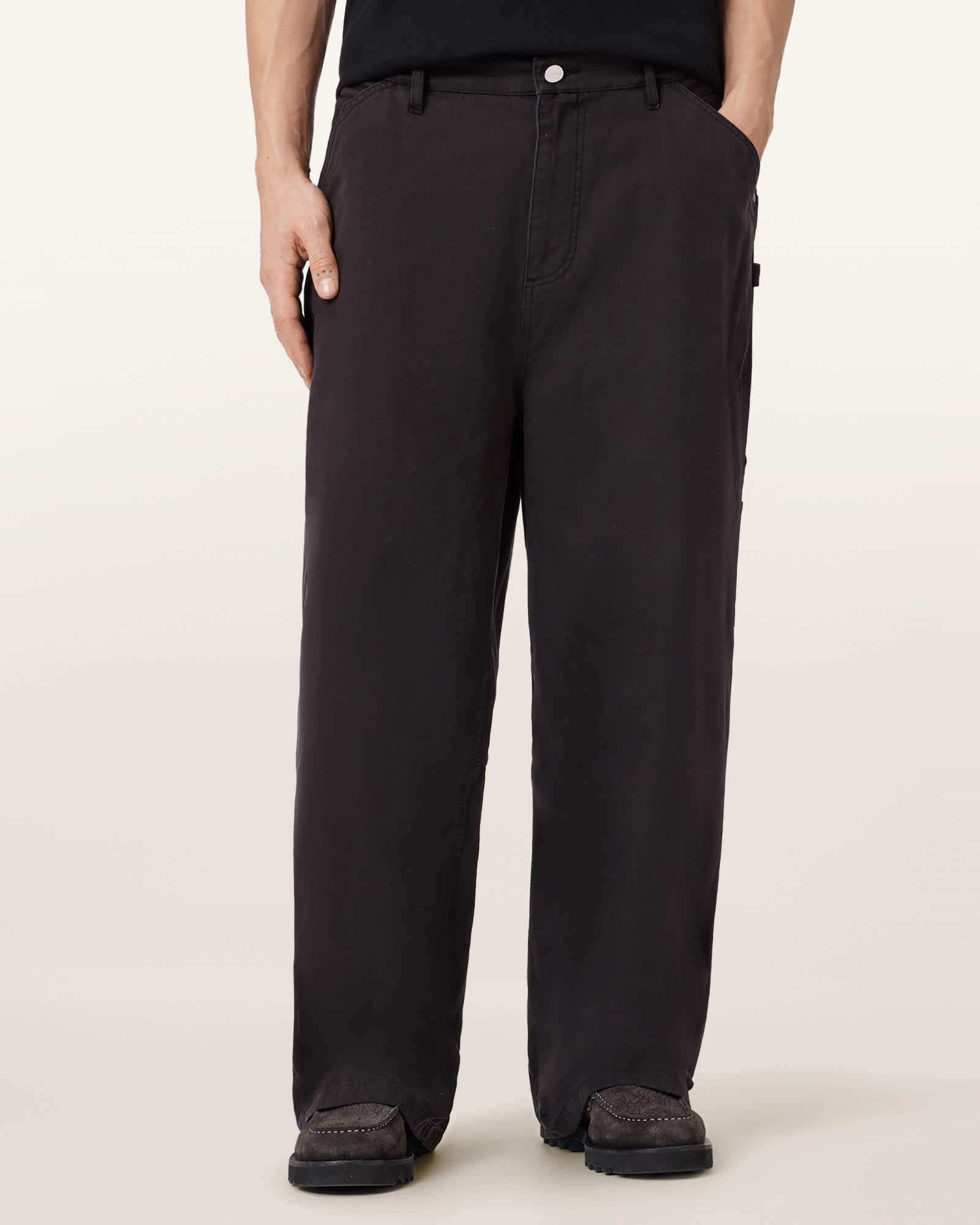 AllSaints Cotton Jackson Wide Leg Trousers, Size: 33