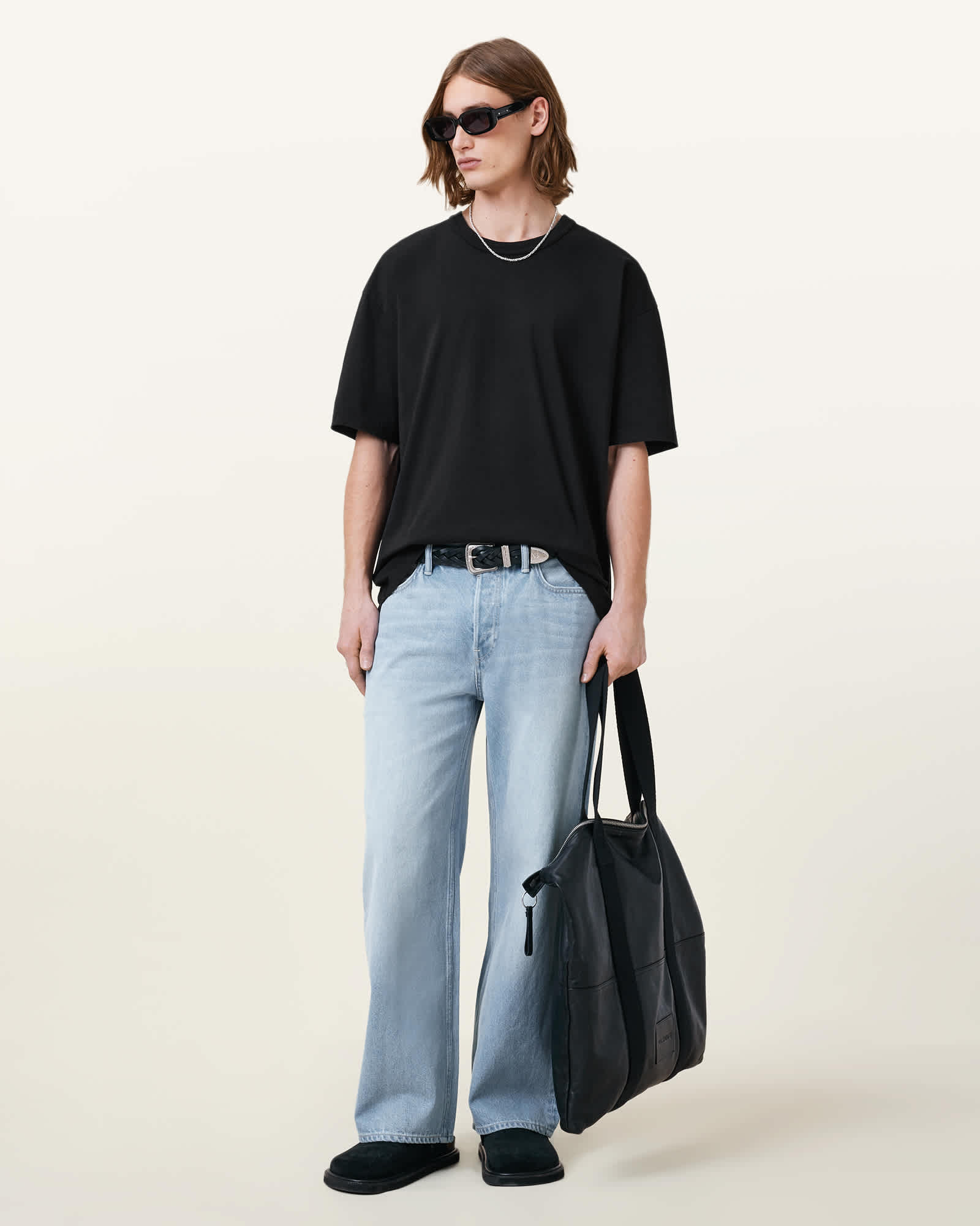AllSaints Sonny Short Sleeve T-Shirt,, Jet Black
