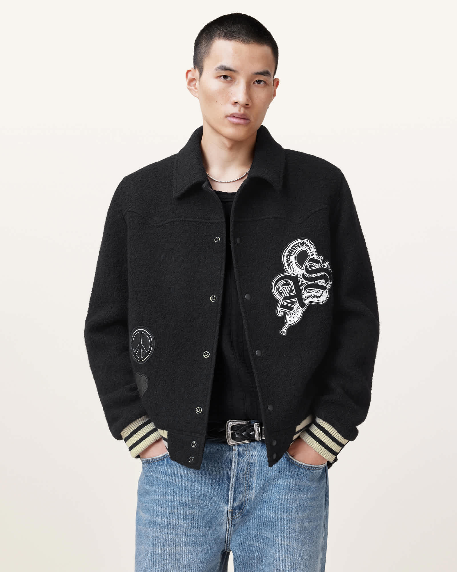 Allsaints Men's Ambaum Patch Bomber Jacket - Size  S