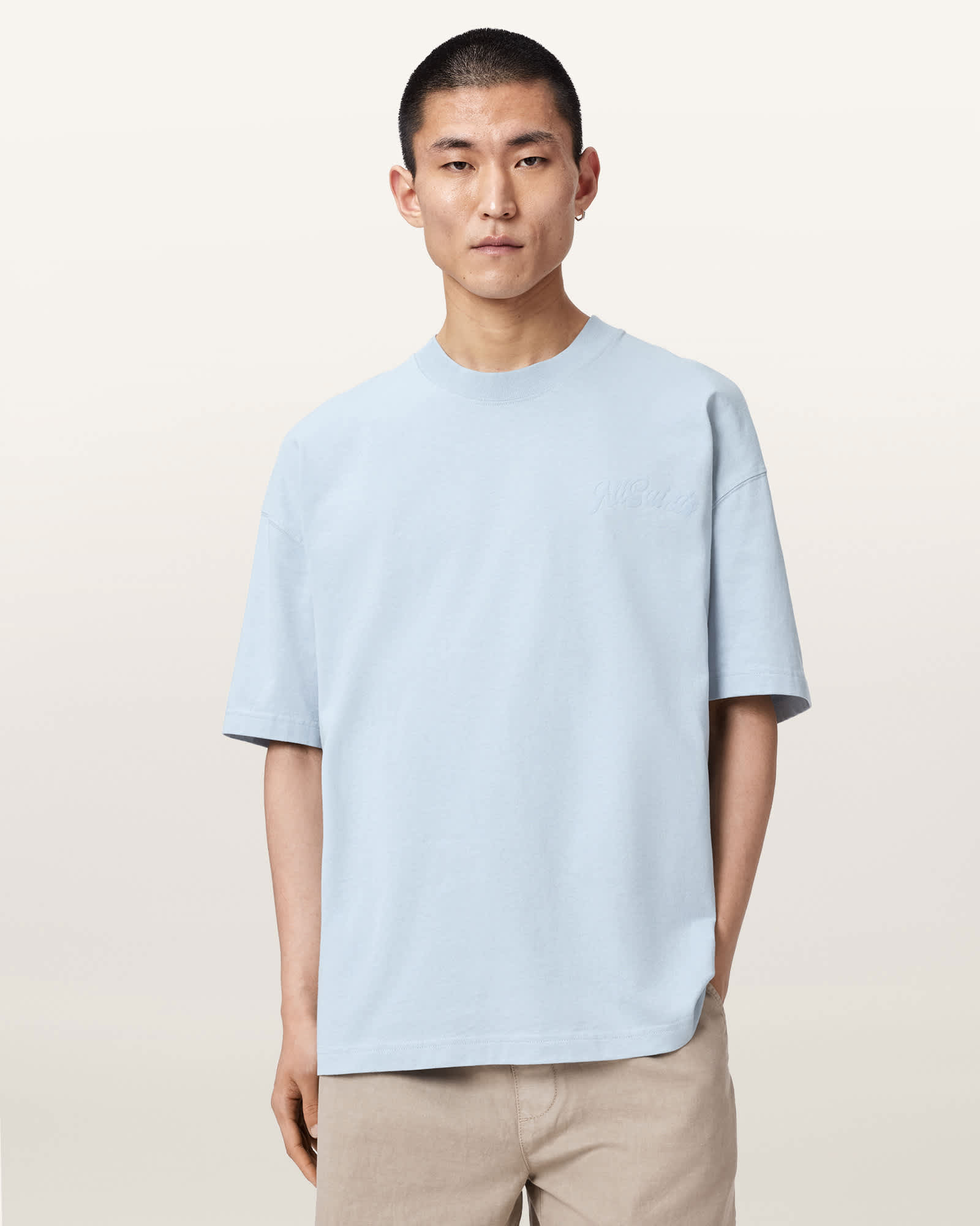 AllSaints Cotton Odyssey Oversized Short Sleeve Crew T-Shirt, Size: XXL
