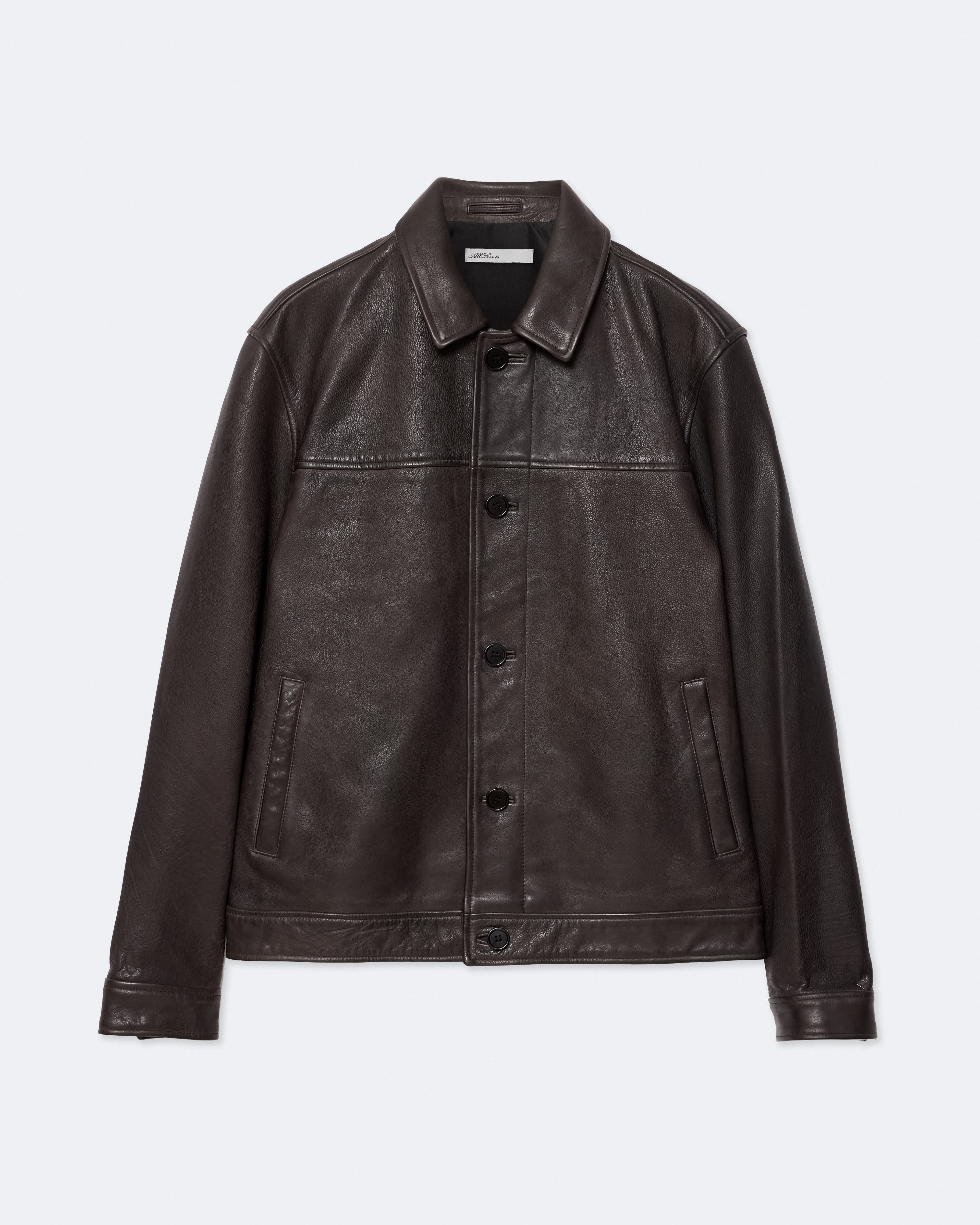 Allsaints - Nates Lederjacke - Jackets - Herren - Braun - M - Bild 4