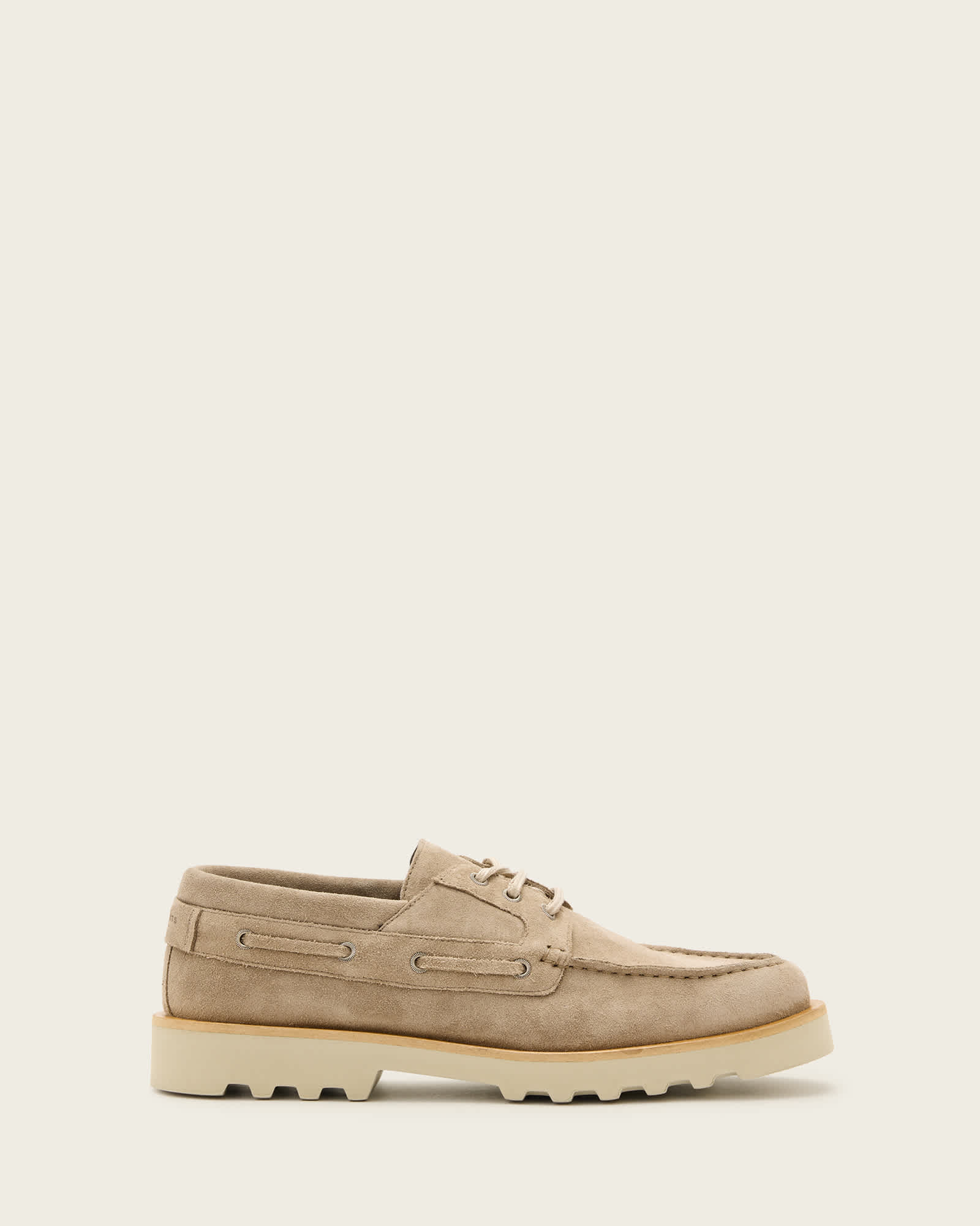 AllSaints Skiff Suede Boat Shoe,, Cloudy Grey