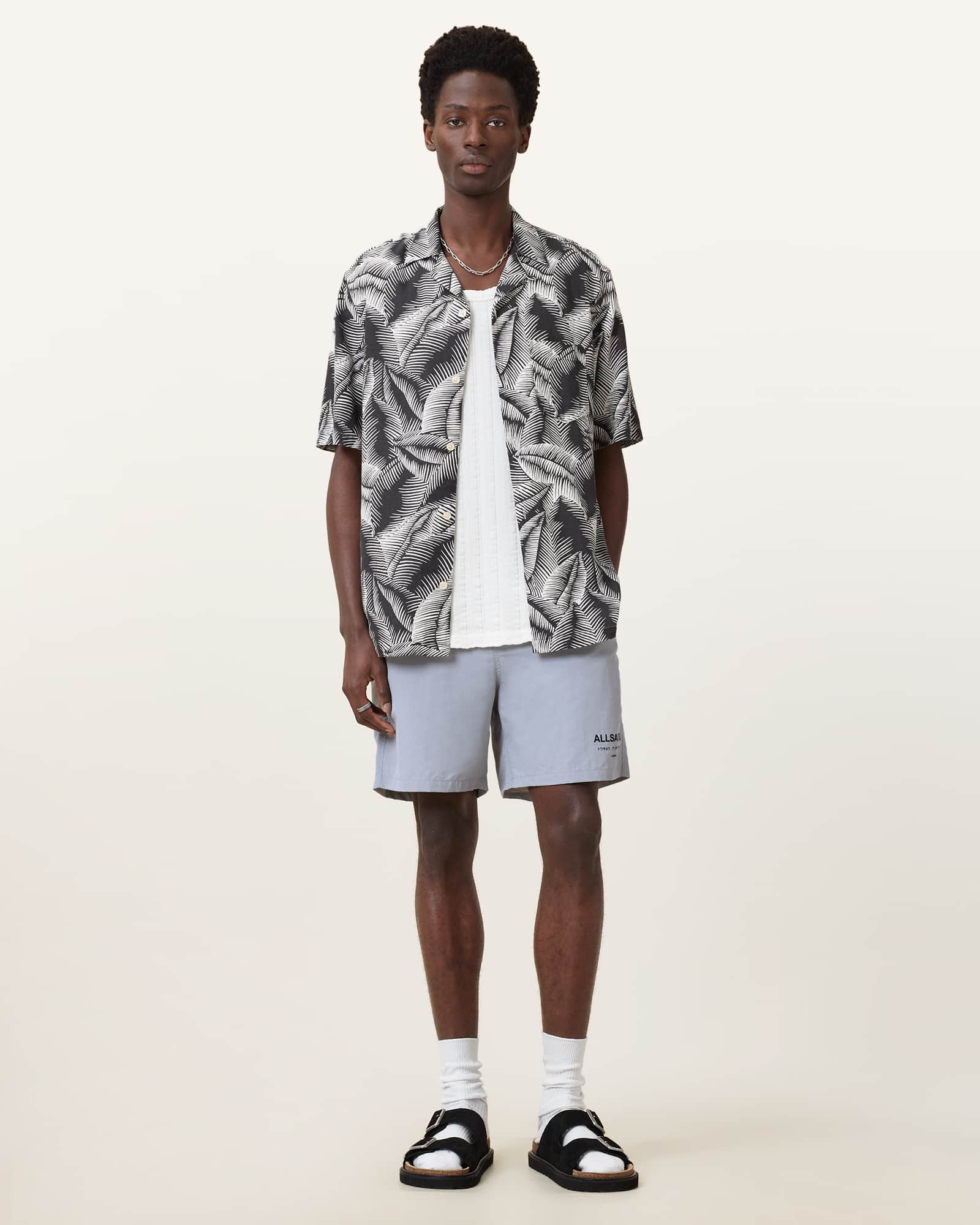 AllSaints Underground Swim Shorts,, Machine Grey