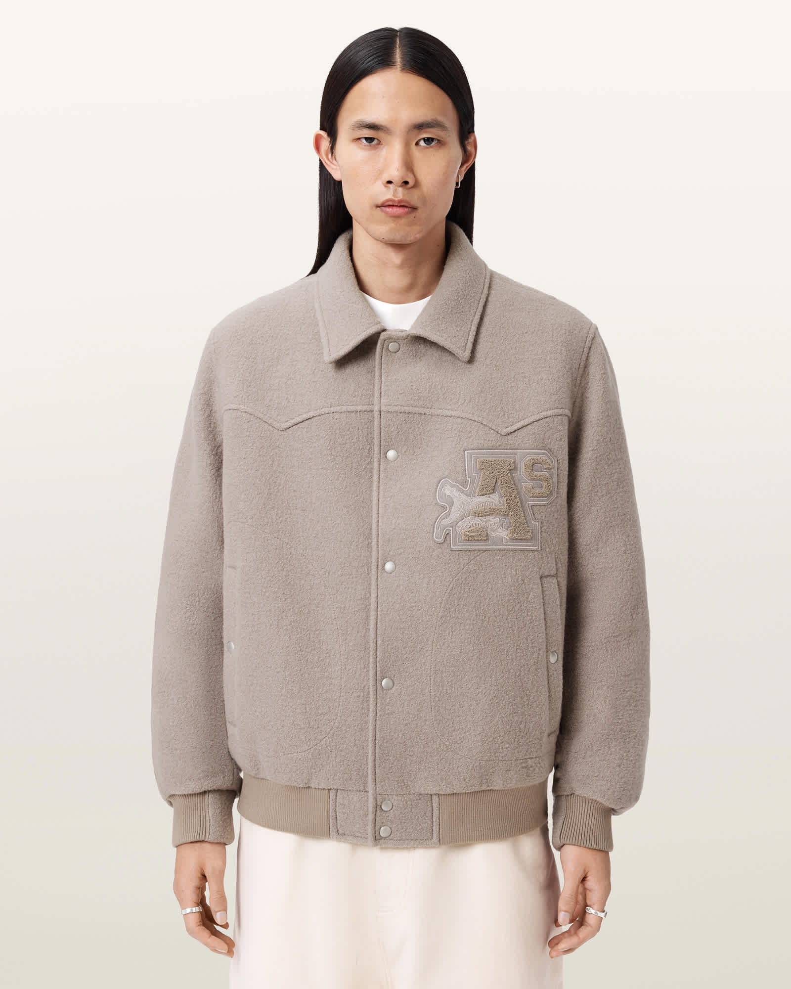 AllSaints Royce Wadded Patch Jacket