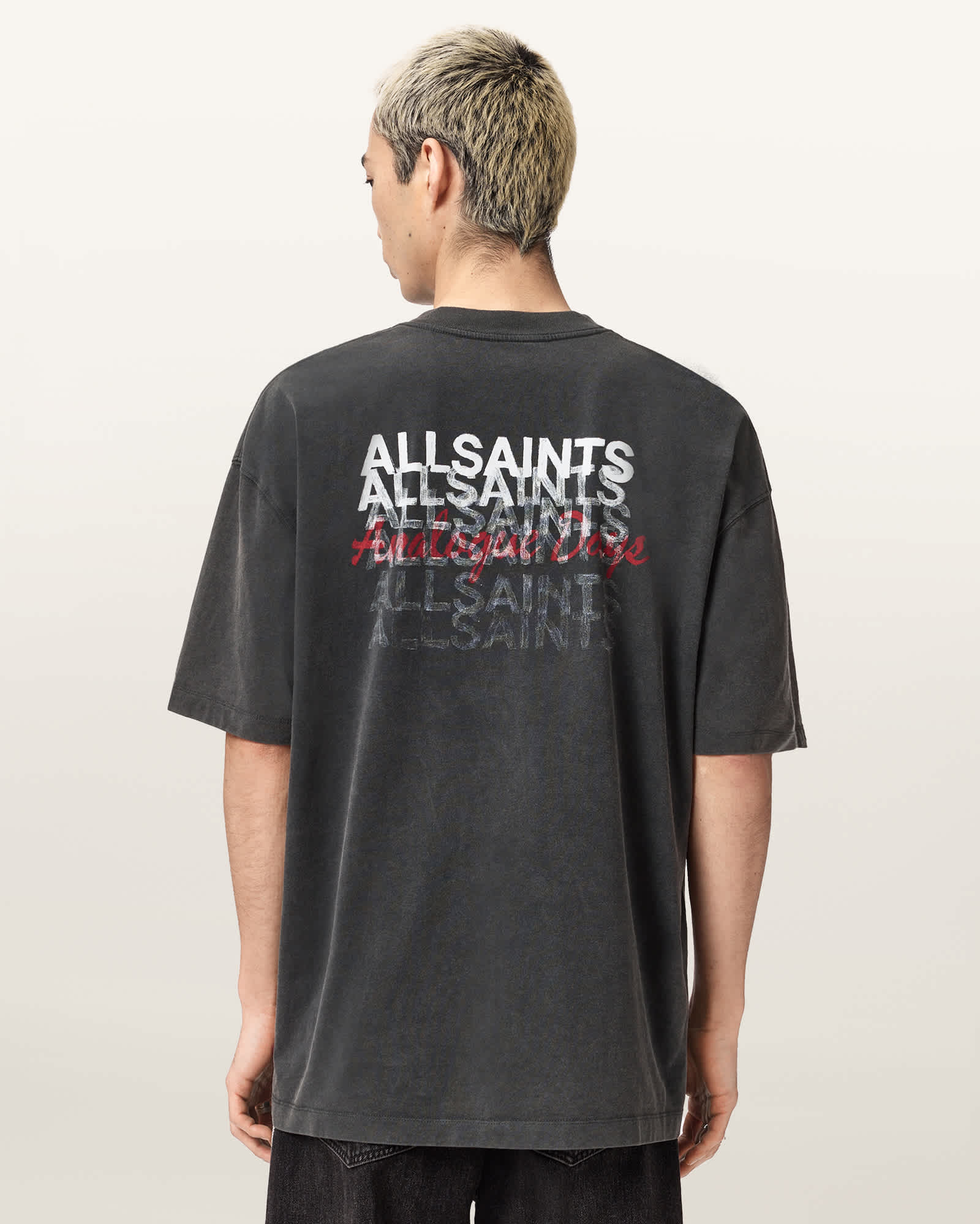 AllSaints Cotton Graphene Oversized Graphic T-Shirt, Size: M
