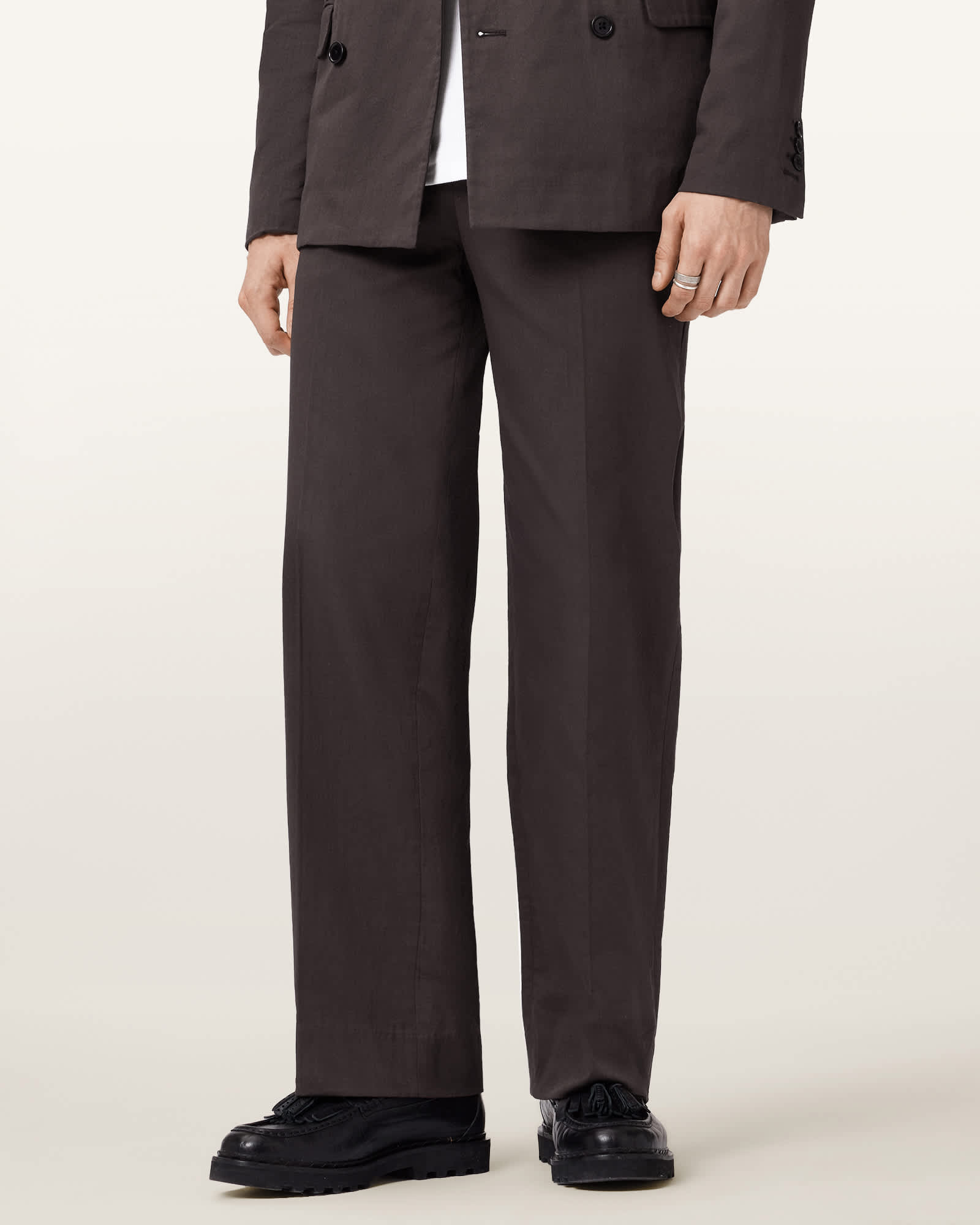 AllSaints Newton Tailored Trousers,, Baked Brown