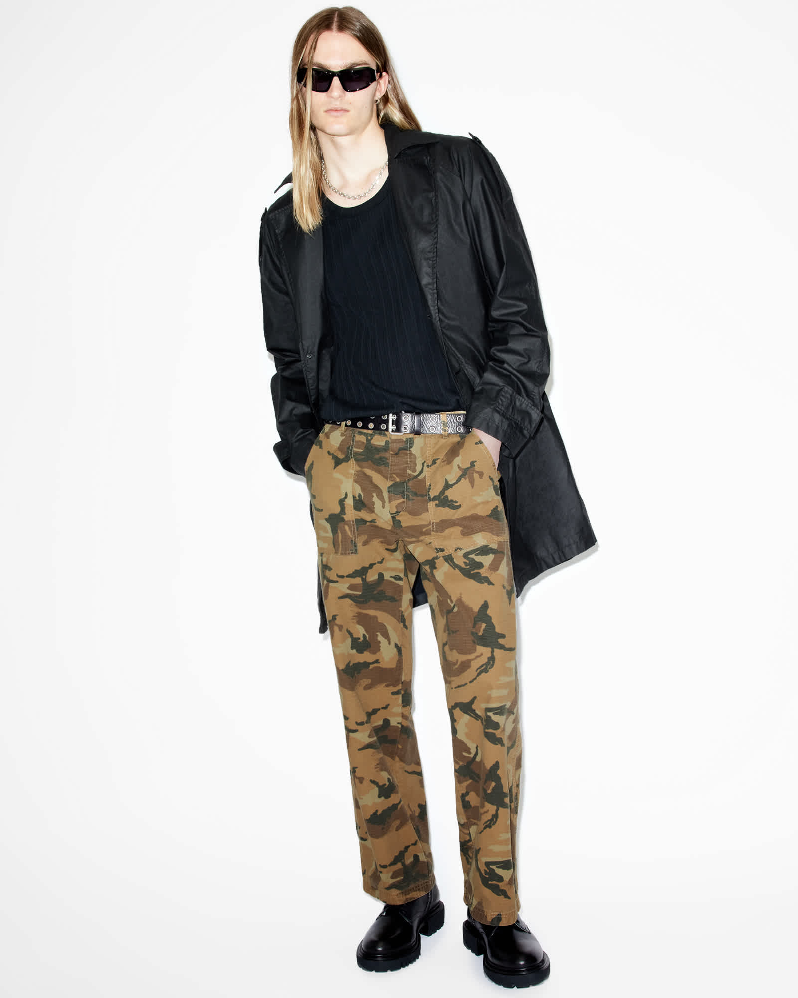 Allsaints Men's Gaspar Camouflage Relaxed Fit Trousers - Size  30