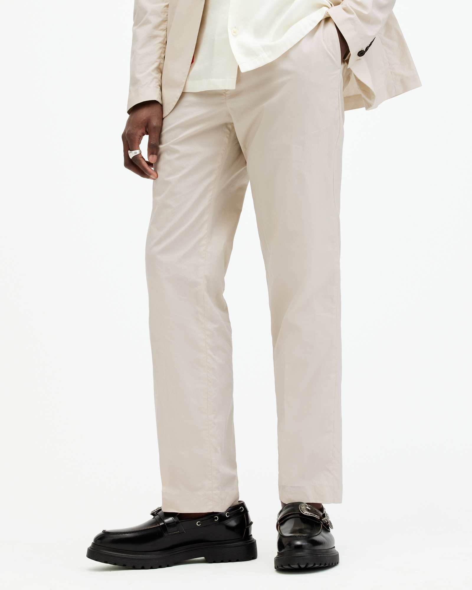 Allsaints Men's Mars Lightweight Straight Leg Trousers - Size  28