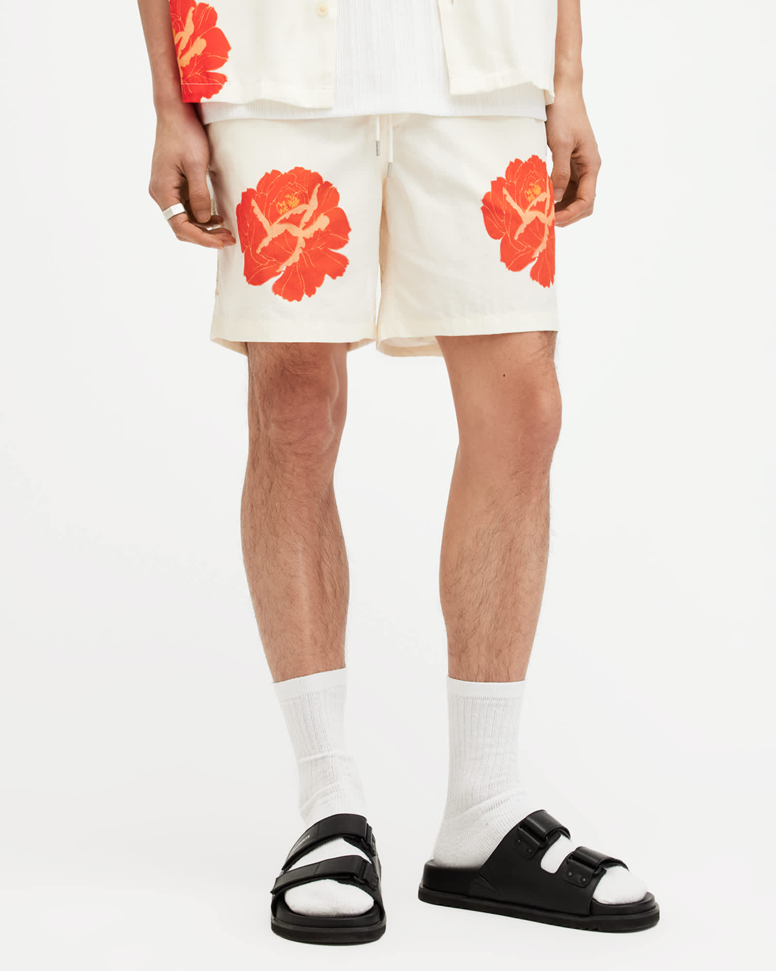 Allsaints Men's Roze Slim Floral Print Swim Shorts - Size  Xxl