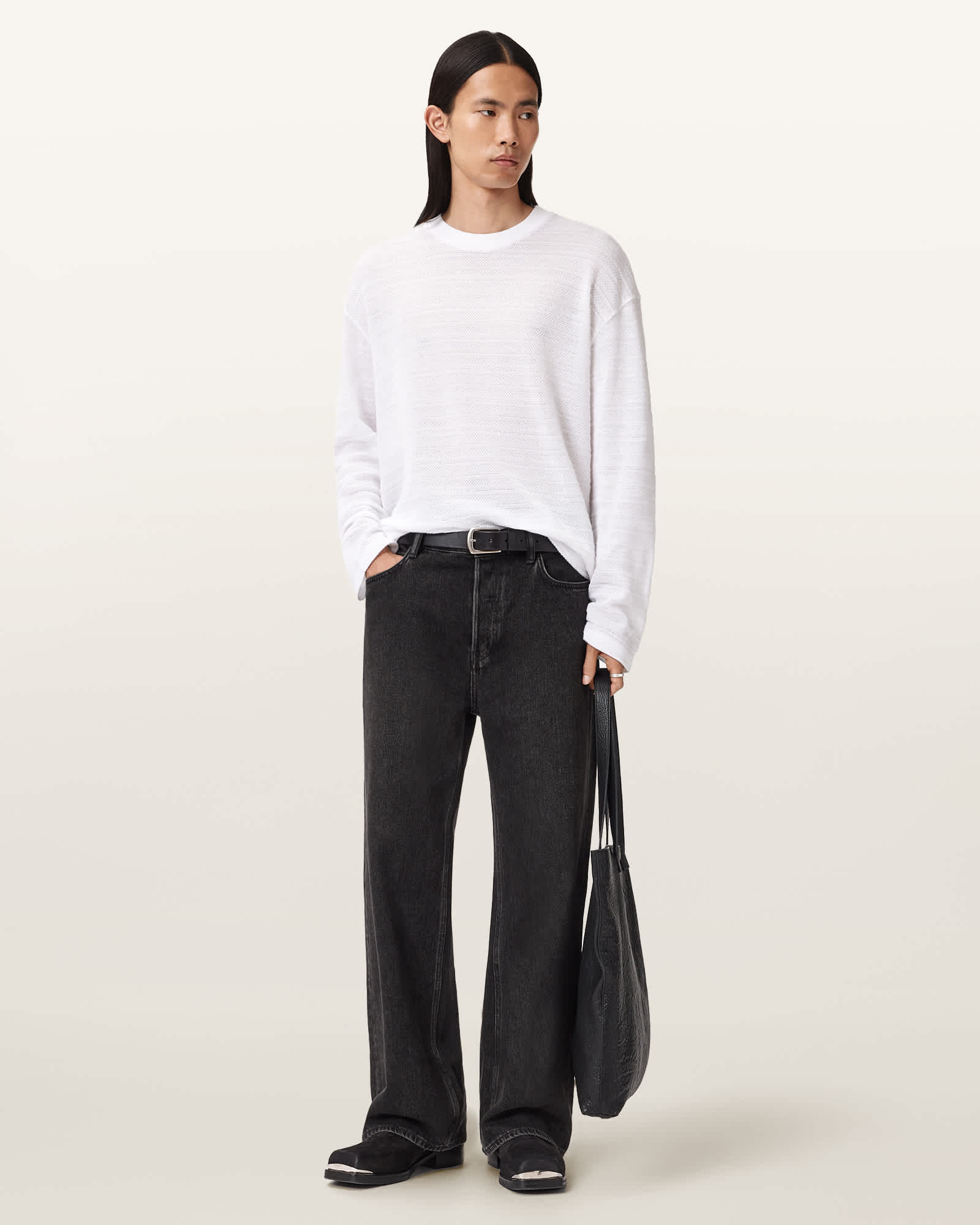 AllSaints Cove Long Sleeve T-Shirt,, White